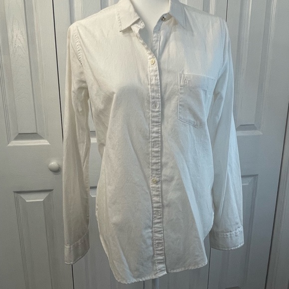 COPY - Abercrombie White Polo Shirt - Picture 1 of 5